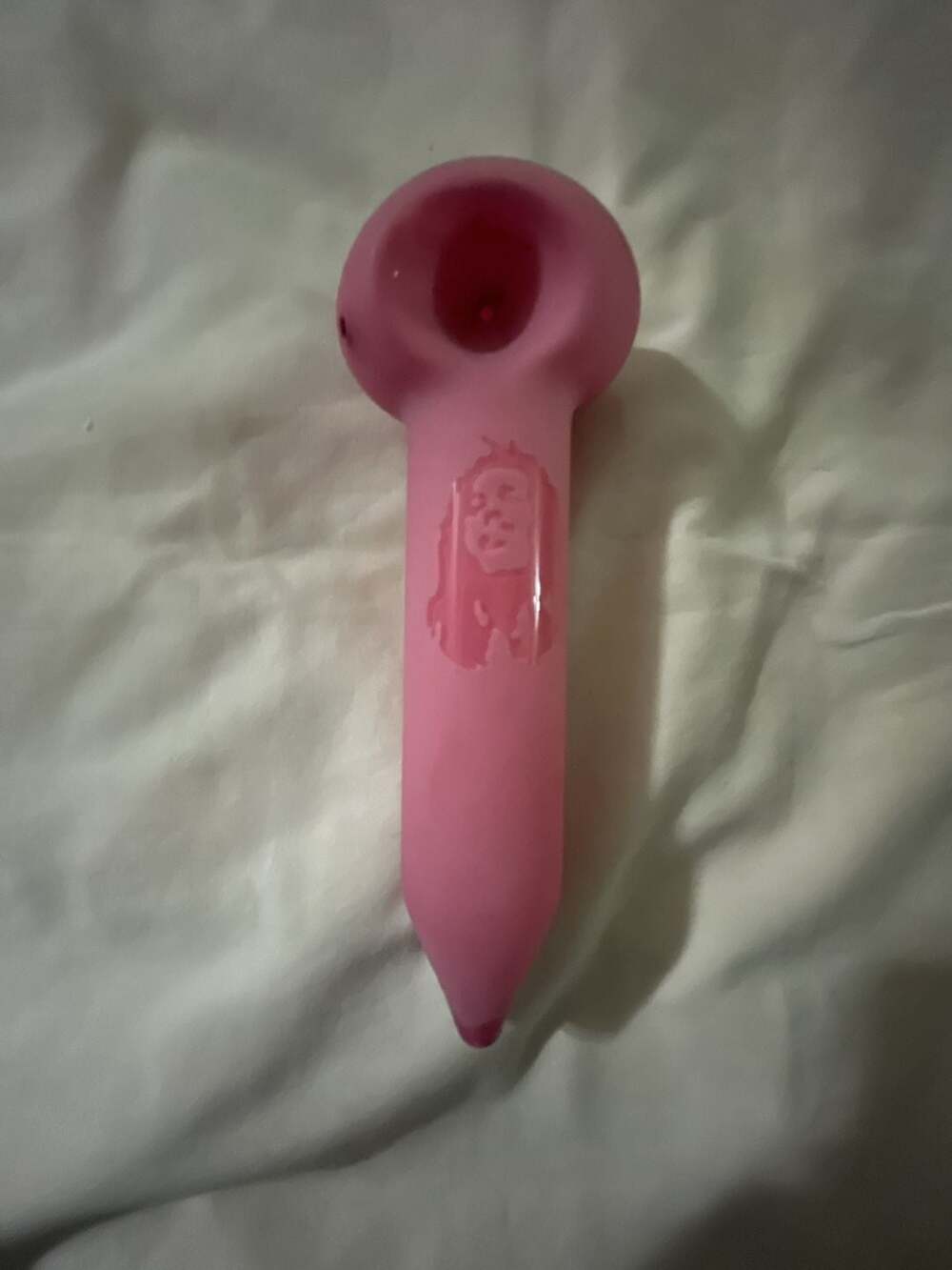 Pink GlassHand Piece Bob Marley Graphic